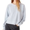 Women'S COTTON ON | Aria Raw Edge Raglan Crew Sweatshirt Sunfaded Denim Garment