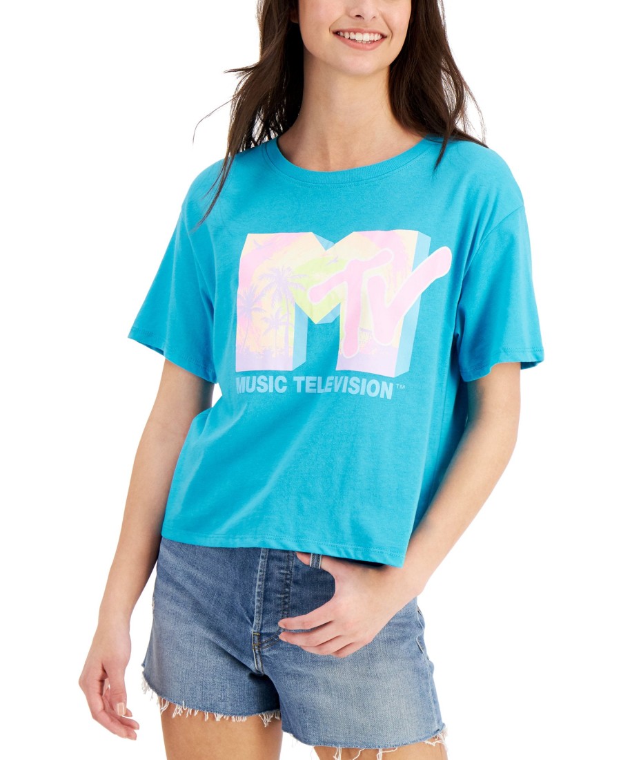 Women'S Love Tribe | Mtv Logo T-Shirt Scuba Blue