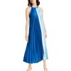 Juniors' Alfani | Colorblocked Pleated Midi Dress Baroque Blue