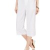 Women'S Style & Co | Frayed Wide-Leg Capri Pants