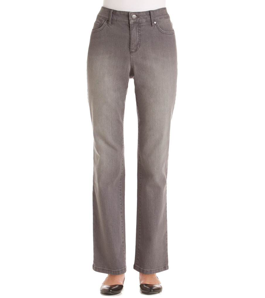 Women'S Bandolino | Mandie Straight Leg Jeans Dark Grey Smoke