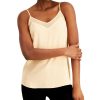 Women'S Calvin Klein | X-Fit Slim-Fit Sheer-Trim Camisole Papaya