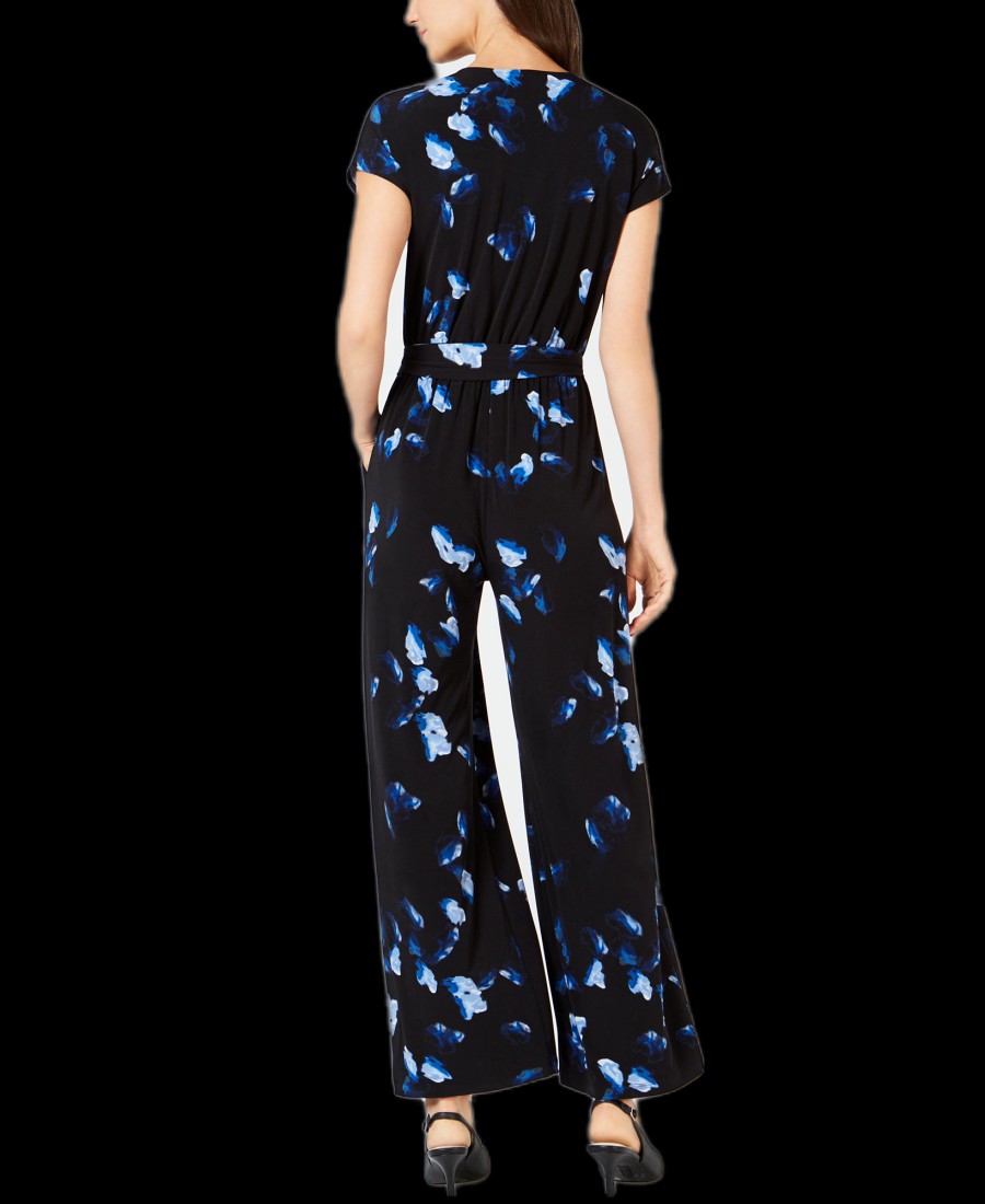 Women'S Alfani | Printed Wide-Leg Jumpsuit Paint Splots