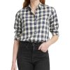 Women'S Levi's | Cotton Classic Shirt Irene Plaid Peacoat