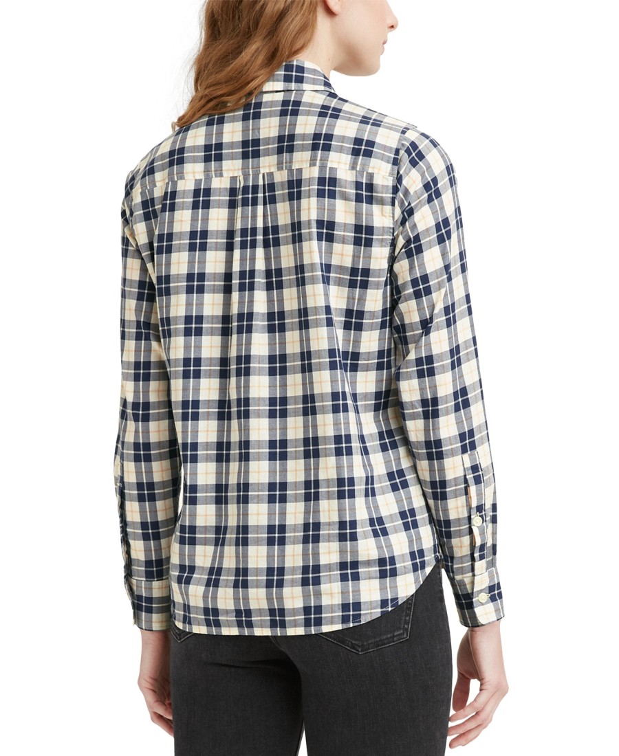 Women'S Levi's | Cotton Classic Shirt Irene Plaid Peacoat