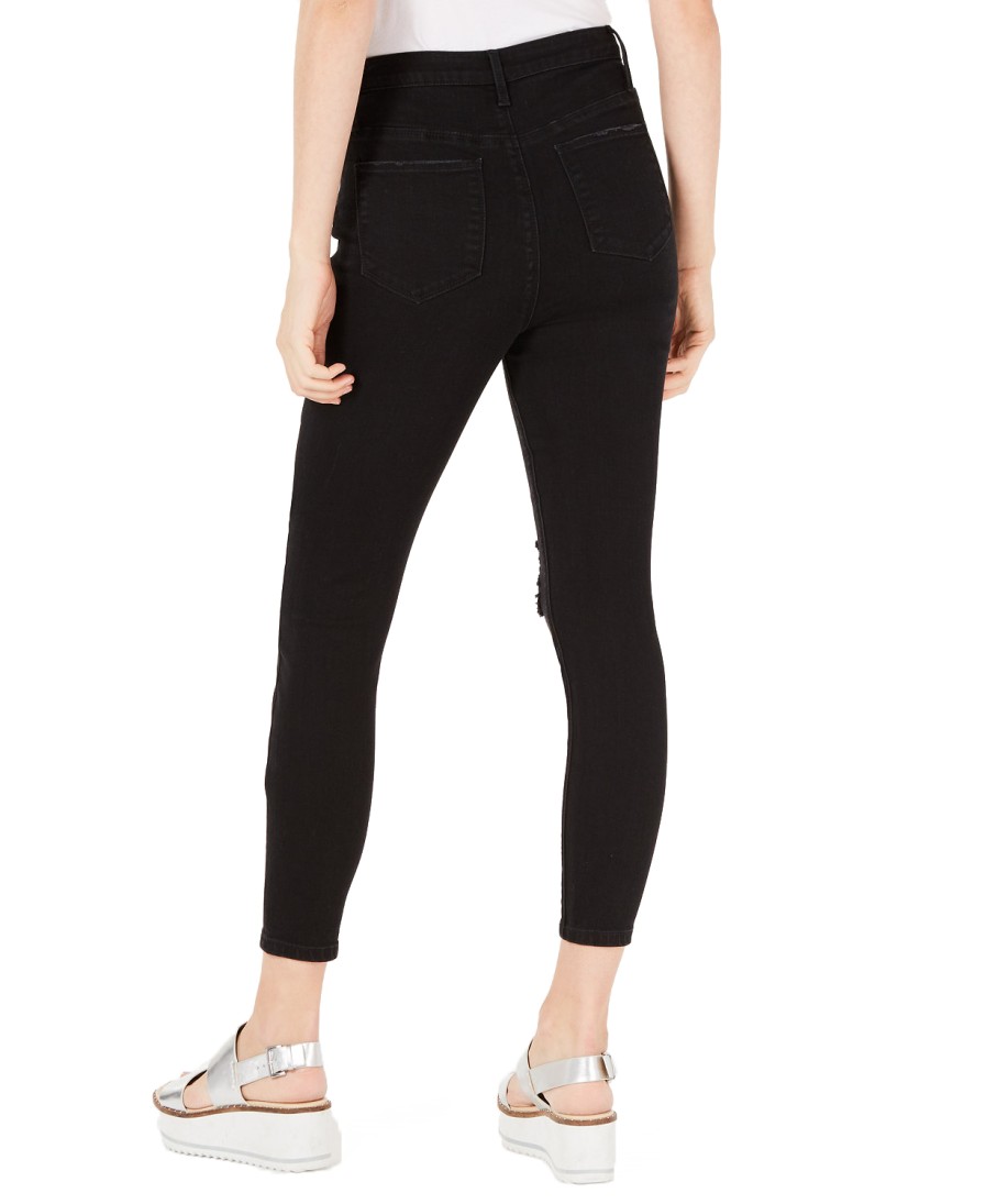 Juniors' Vanilla Star | Juniors' Ripped High-Rise Skinny Jeans Black