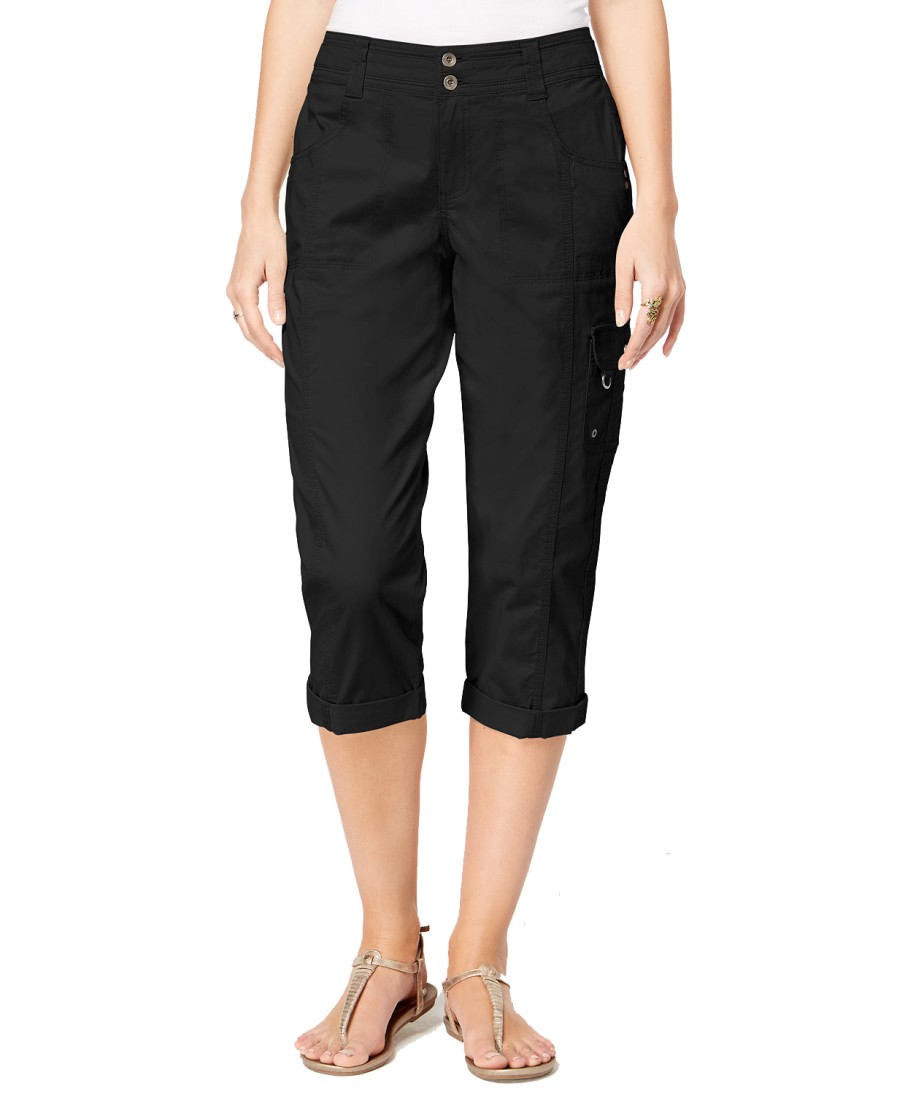 Women'S Style & Co | Cropped Cargo Capri Pants