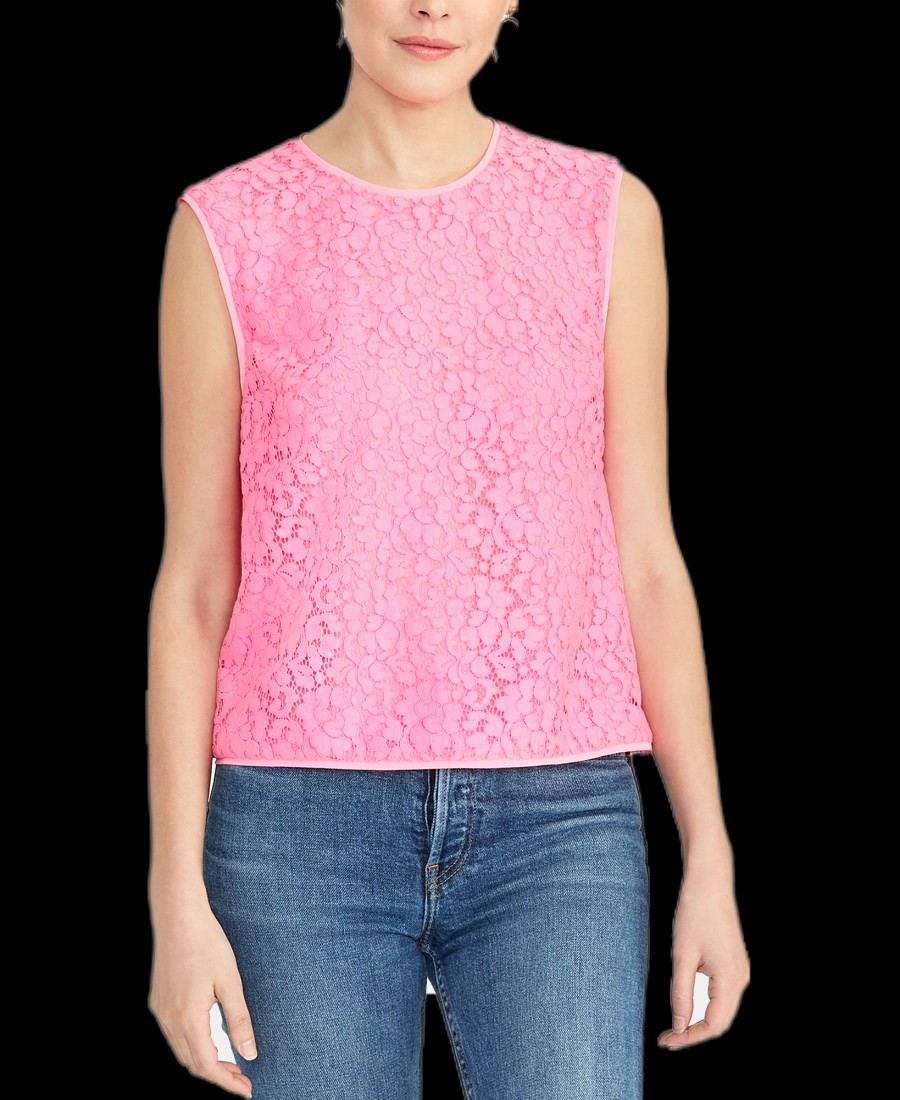 Women'S RACHEL Rachel Roy | Addie Sleeveless Lace Top Neon Flamingo