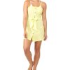 Women'S Miken | Tie-Waist Button-Front Cover-Up Dress Sunny Lime