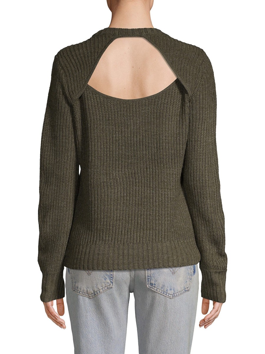 Women'S Sanctuary | Open Back Sweater Green