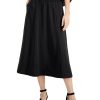 Juniors' Alfani | Pull-On Midi Skirt Deep Black