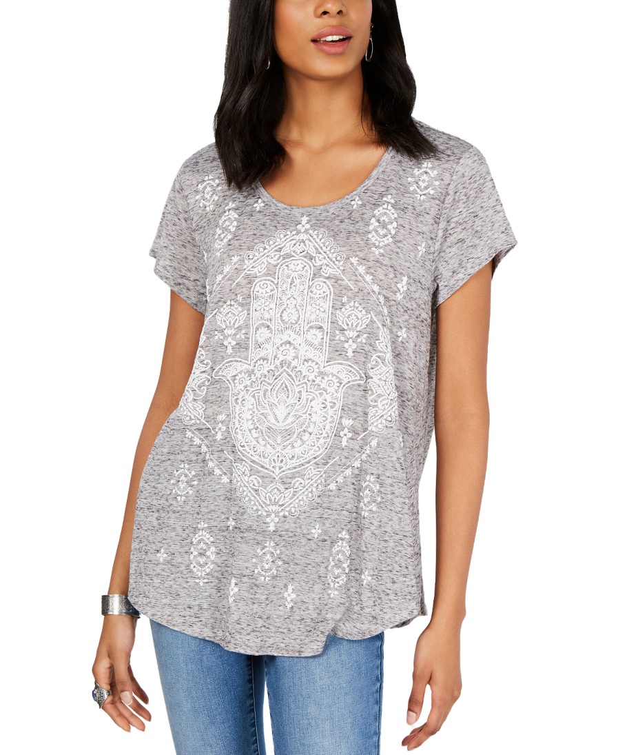 Women'S Style & Co | Short-Sleeve Printed Scoopneck Graphic T-Shirt