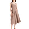 Women'S Alfani | Solid Square-Neck Midi Tank Dress Naked Clay