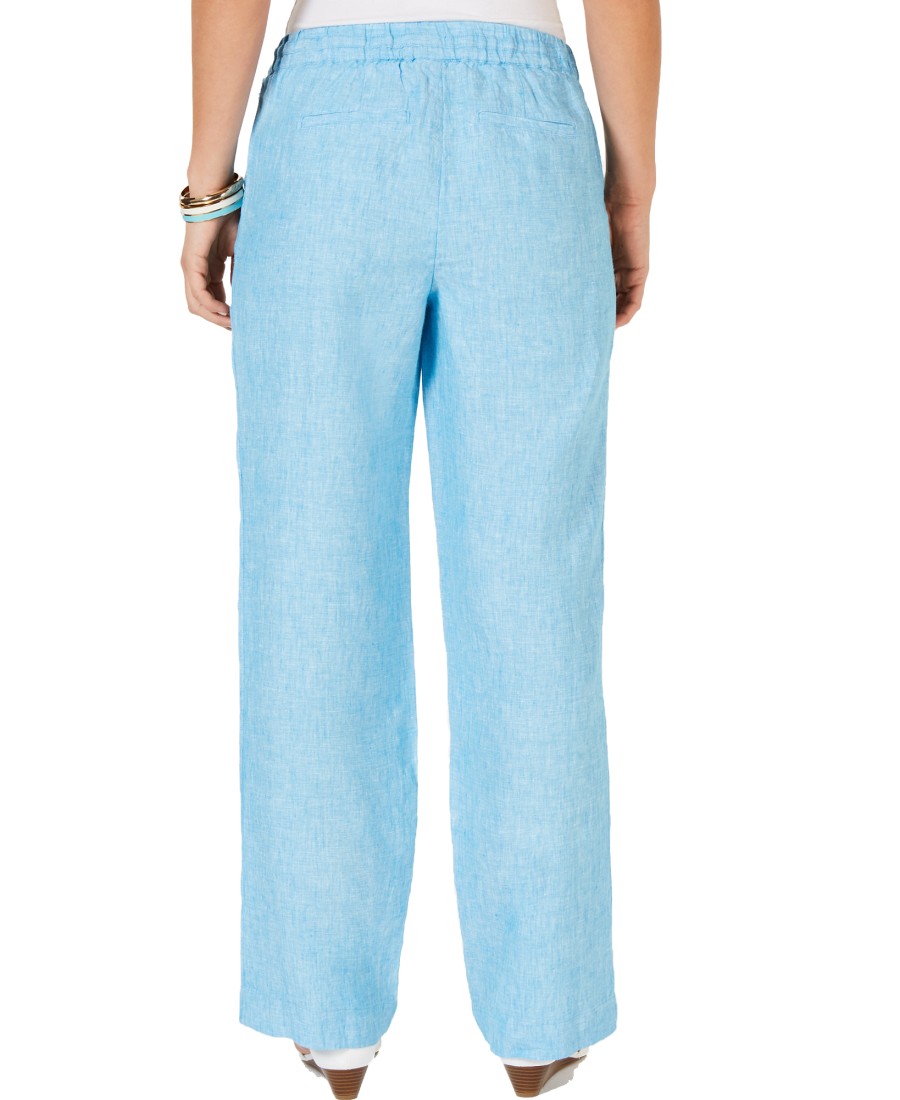 Women'S Charter Club | Linen Drawstring-Waist Pants