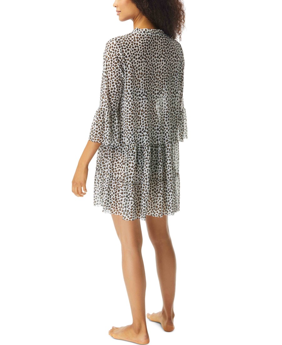 Women'S Coco Reef | Leopard Print Swim Cover-Up Dress Ivory