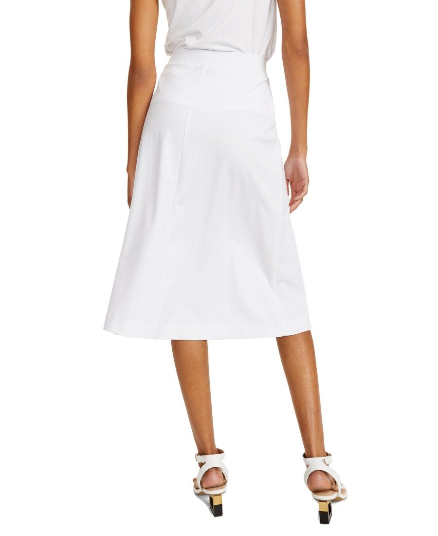 Juniors' Alfani | Petite Contrast-Panel Skirt Bright White