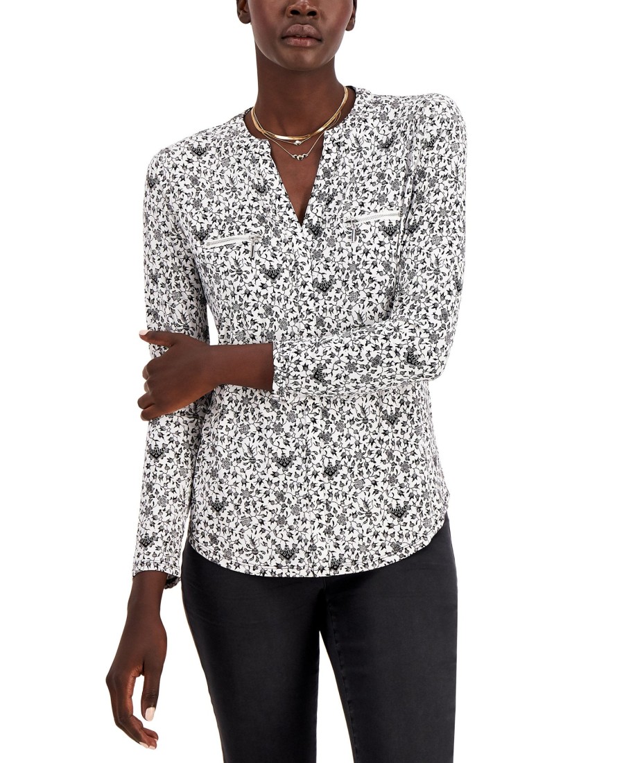 Women'S INC International Concepts | Zip-Pocket Top Franki Floral