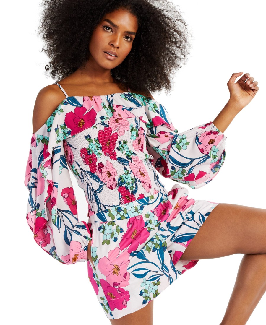 Women'S INC International Concepts | Printed Off-The-Shoulder Ruffle Blouse Naveena Floral