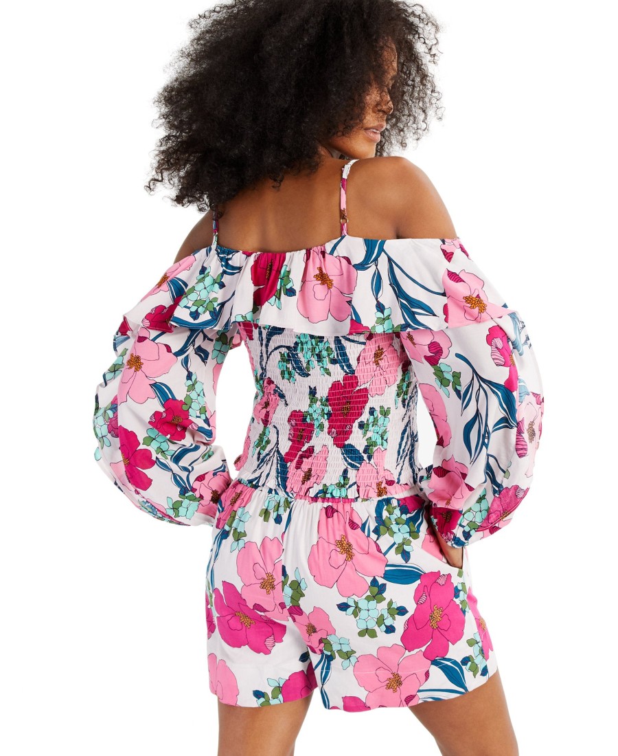 Women'S INC International Concepts | Printed Off-The-Shoulder Ruffle Blouse Naveena Floral