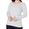 Women'S Karen Scott | Diamond Cable-Knit Sweater Winter White