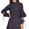 Women'S BCBGeneration | Ruffled Dotted Top Navy