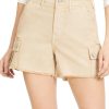 Women'S Vigoss Jeans | Raw-Edge High-Rise Cargo Shorts Beige