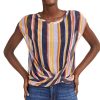 Women'S INC International Concepts | Twist-Hem Top Regent Stripe