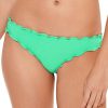 Juniors' Salt + Cove | Juniors' Pucker Up Ruffled Hipster Bikini Bottoms Leaf Green