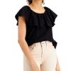 Women'S Style & Co | Ruffle-Neck Top