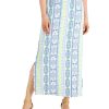 Women'S JM Collection | Printed Knit Maxi Skirt Parrow Green Combo