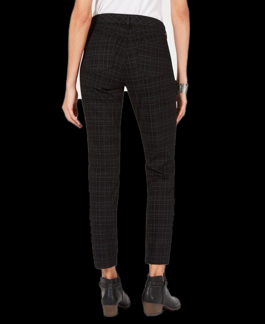 Women'S Style & Co | Curvy-Fit Skinny Printed Jeans Overcast Plaid