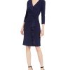 Women'S Jessica Howard | Ruched Jersey Dress Navy