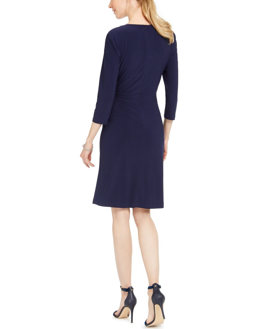 Women'S Jessica Howard | Ruched Jersey Dress Navy