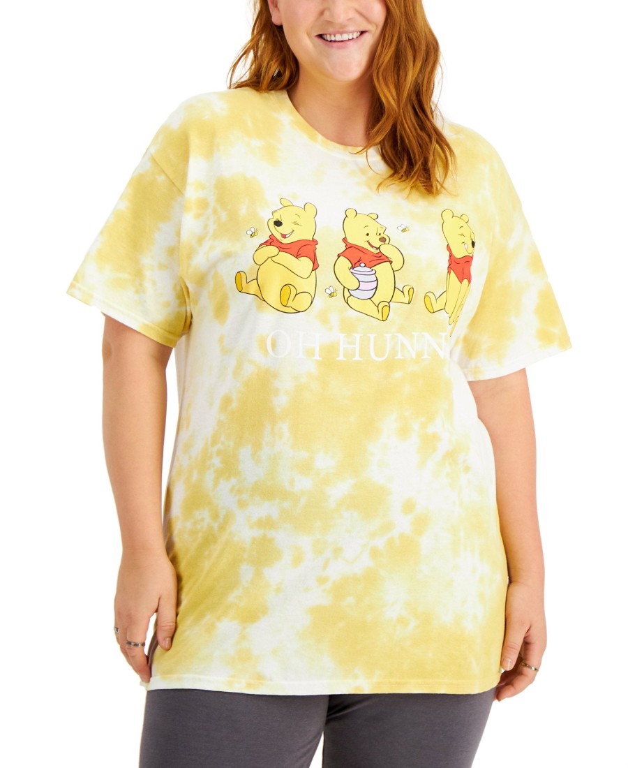 Women'S Love Tribe | Plus Trendy Tie-Dyed Cotton Graphic Print T-Shirt Honey Gold Cloud Wash