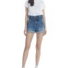 Women'S Vigoss Jeans | Paperbag Shorts Dark Wash