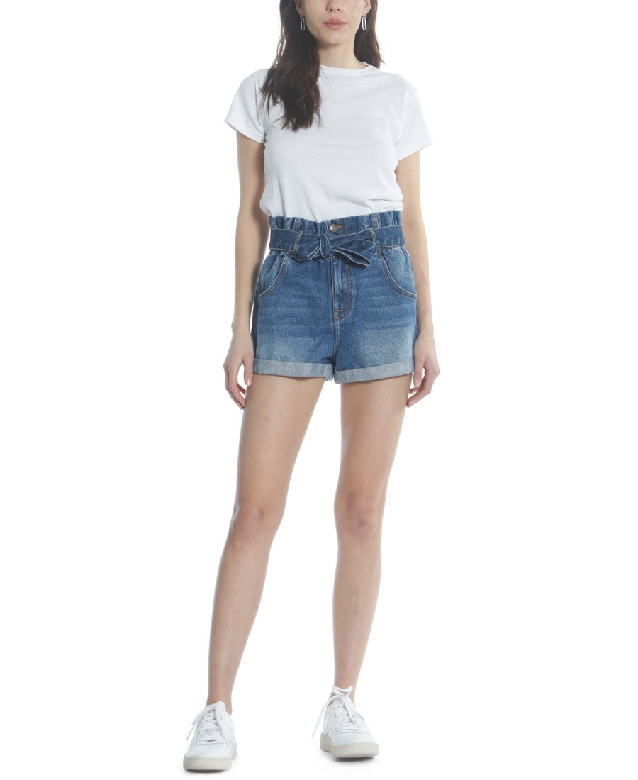 Women'S Vigoss Jeans | Paperbag Shorts Dark Wash