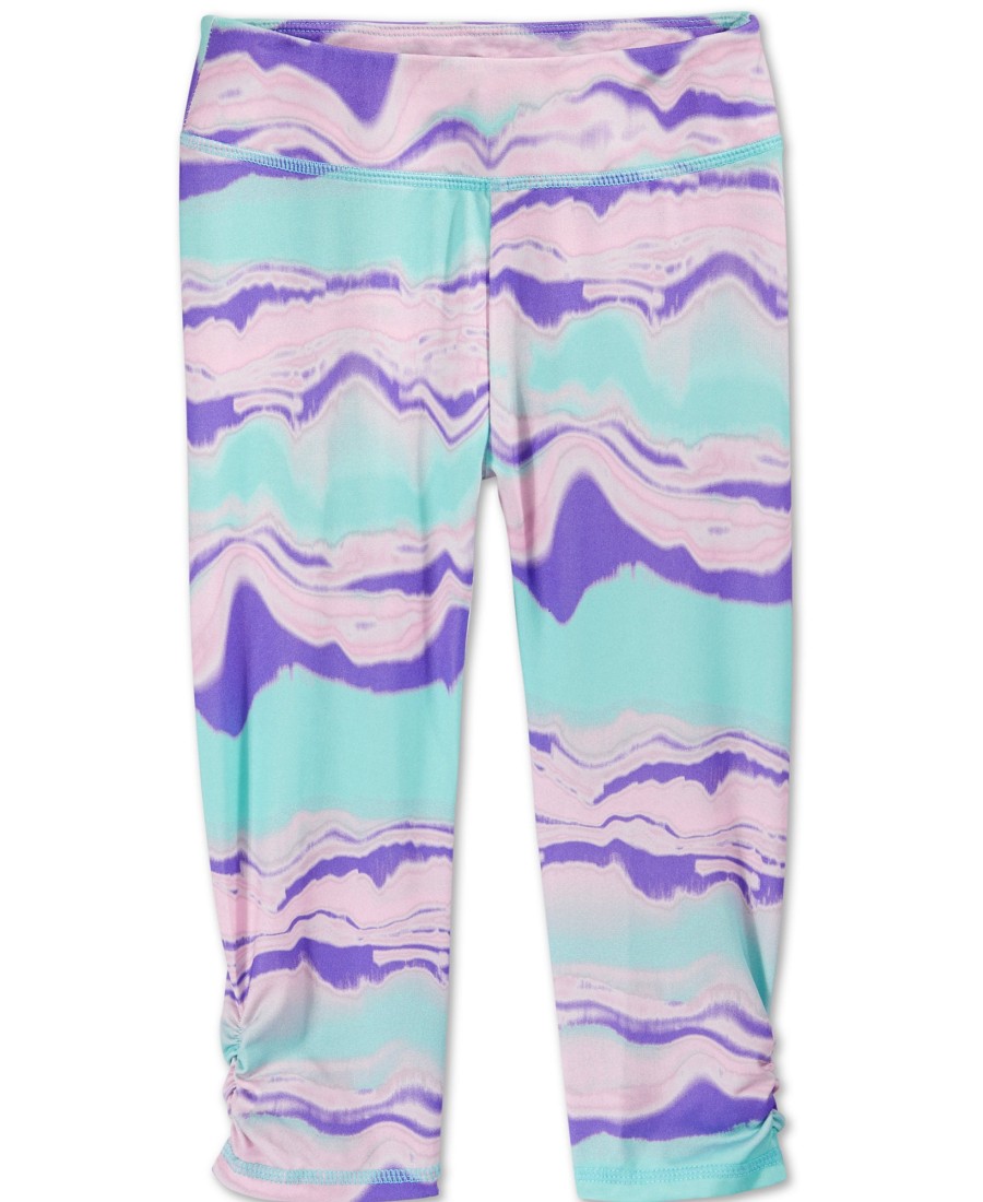 Kids & Toddlers Layer 8 | Abstract-Print Capri Leggings Tie Dye Wave