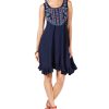 Women'S Style & Co | Cotton Embroidered Ruffle-Hem Dress Global Vibes Ink