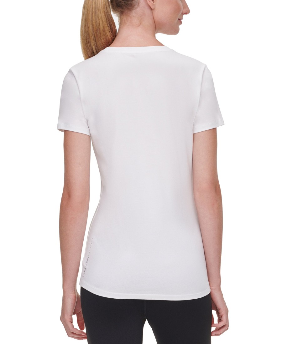 Women'S Calvin Klein | Cotton Logo T-Shirt White