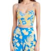 Women'S BCBGMAXAZRIA | Cropped Floral-Print Knit Top Yellow