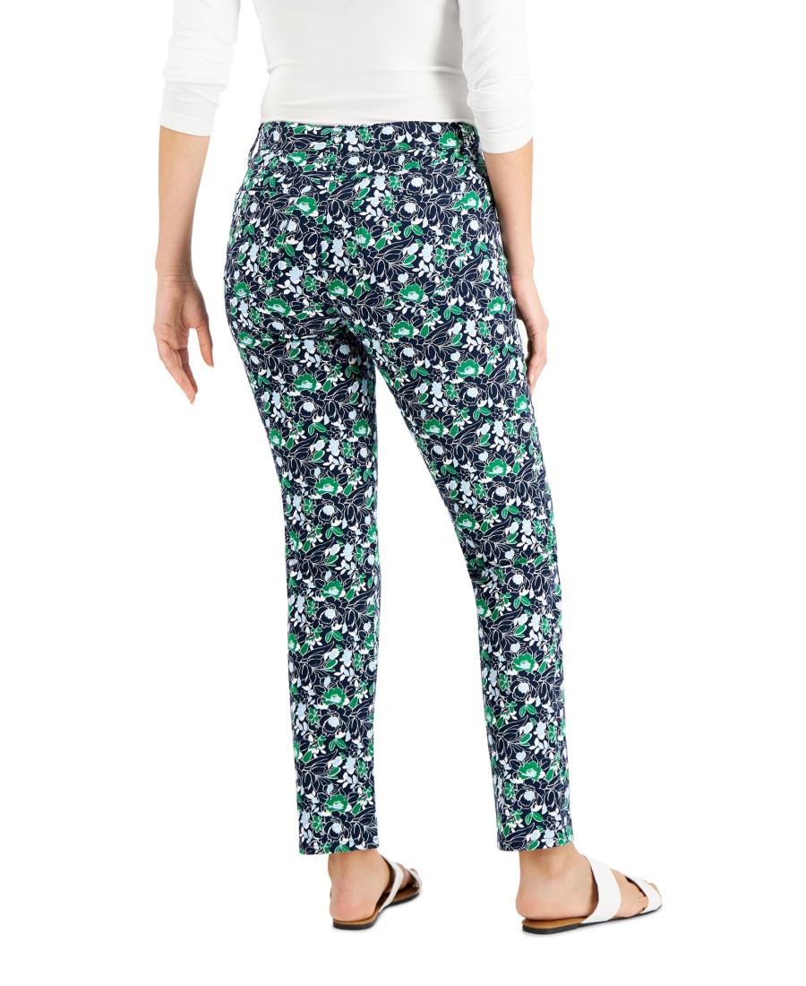 Women'S Charter Club | Printed Lexington Pants Intrepid Blue