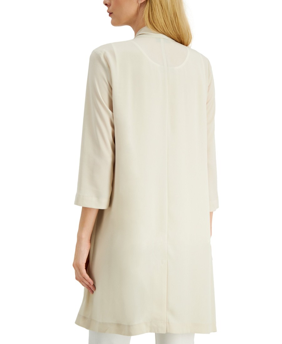 Women'S Alfani | Woven Open-Front Cardigan Polished Beige