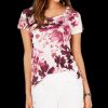 Women'S Style & Co | Floral-Print Scoop-Neck Top Taylor Leaf