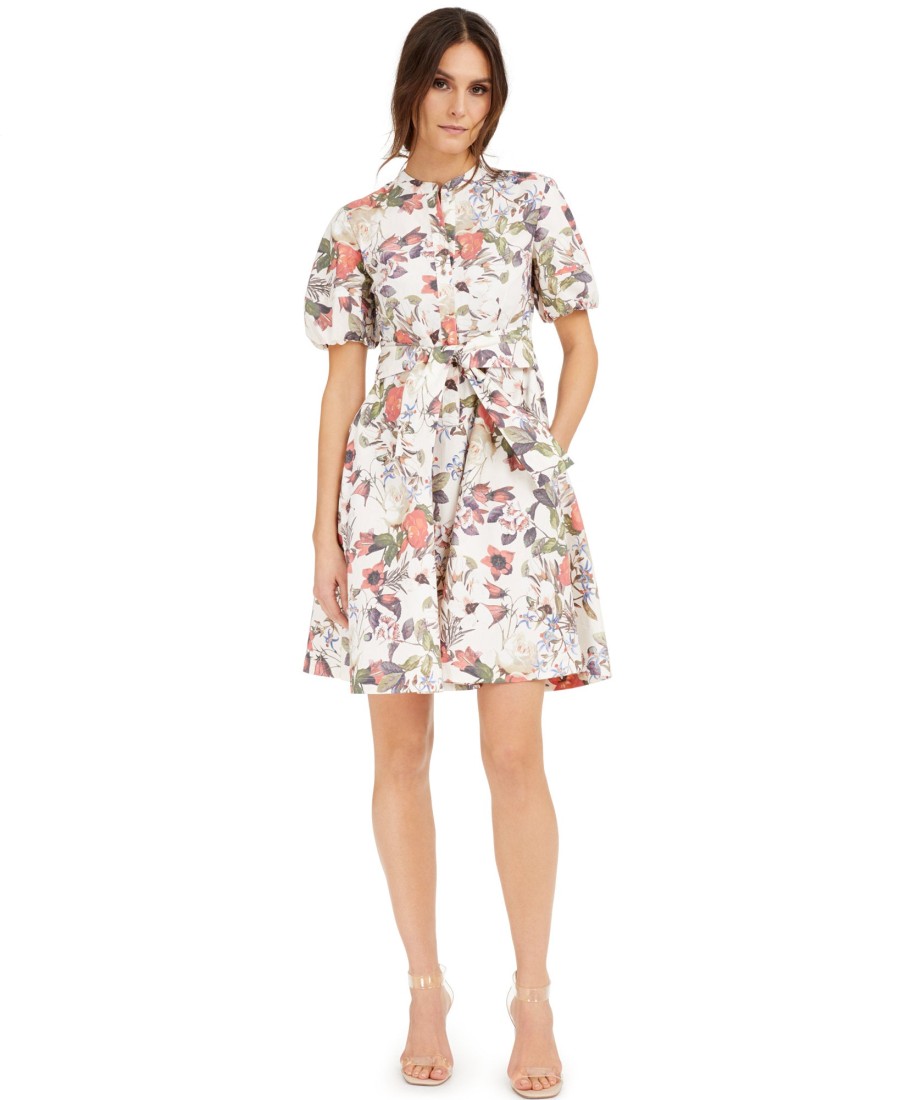 Women'S INC International Concepts | Cotton Floral-Print Mini Dress Regal Blossom