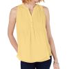 Women'S Charter Club | Sleeveless Pintuck Blouse