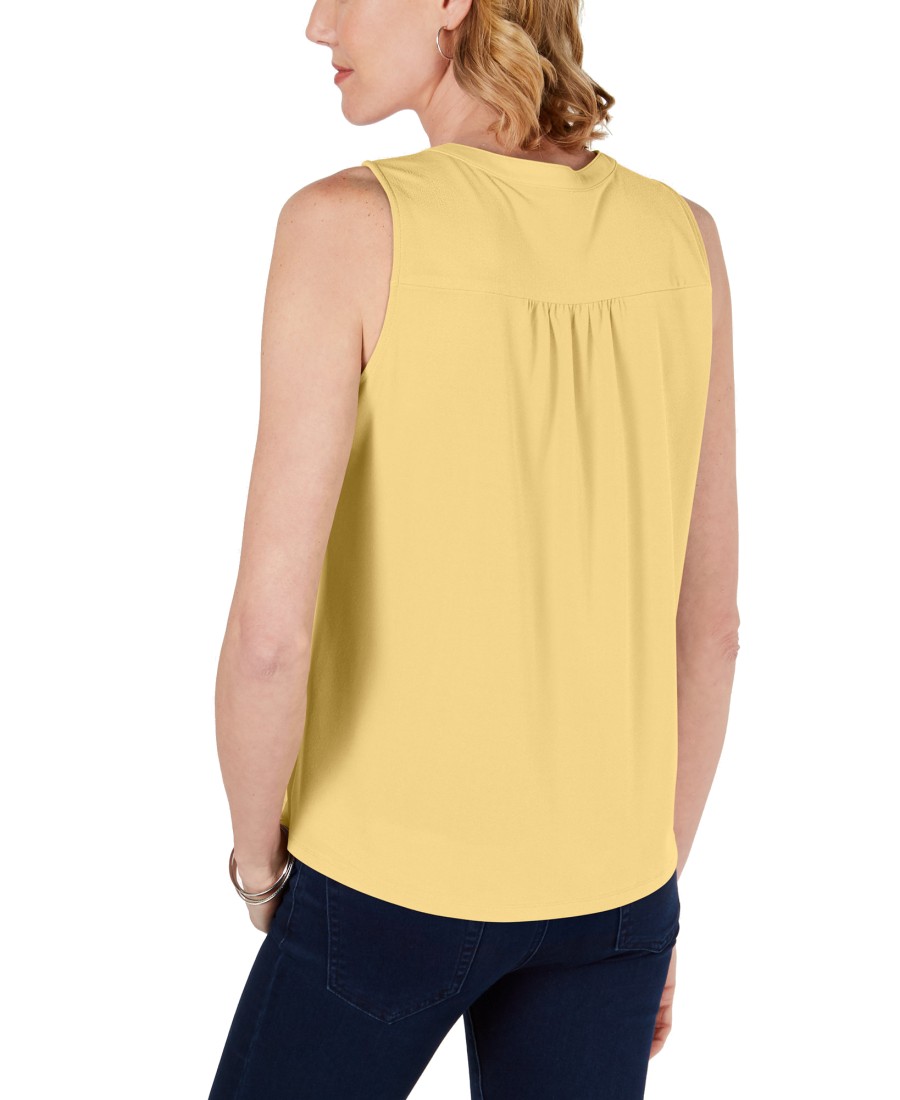 Women'S Charter Club | Sleeveless Pintuck Blouse