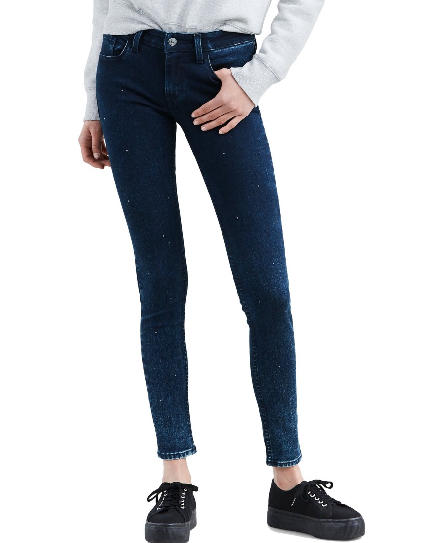 Women'S Levi's | 535 Super Skinny Jeans Studded Blue Jean