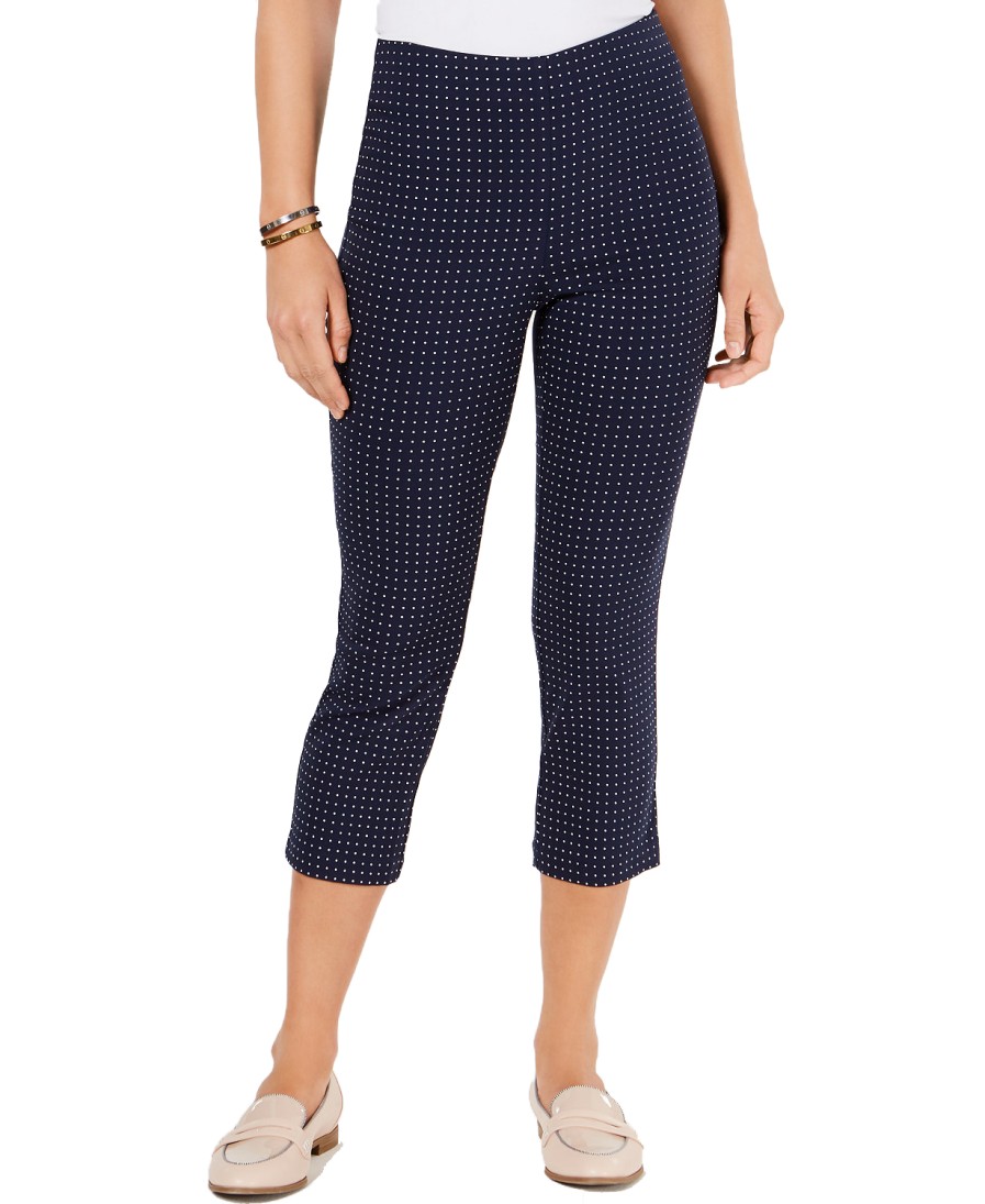 Women'S Charter Club | Pull-On Tummy-Control Capris Intrepid Blue