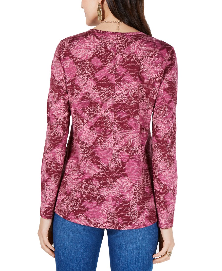 Women'S Style & Co | Printed Top Red Combo