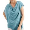 Women'S Alfani | Asymmetrical Drape Neck Top Precious Jade